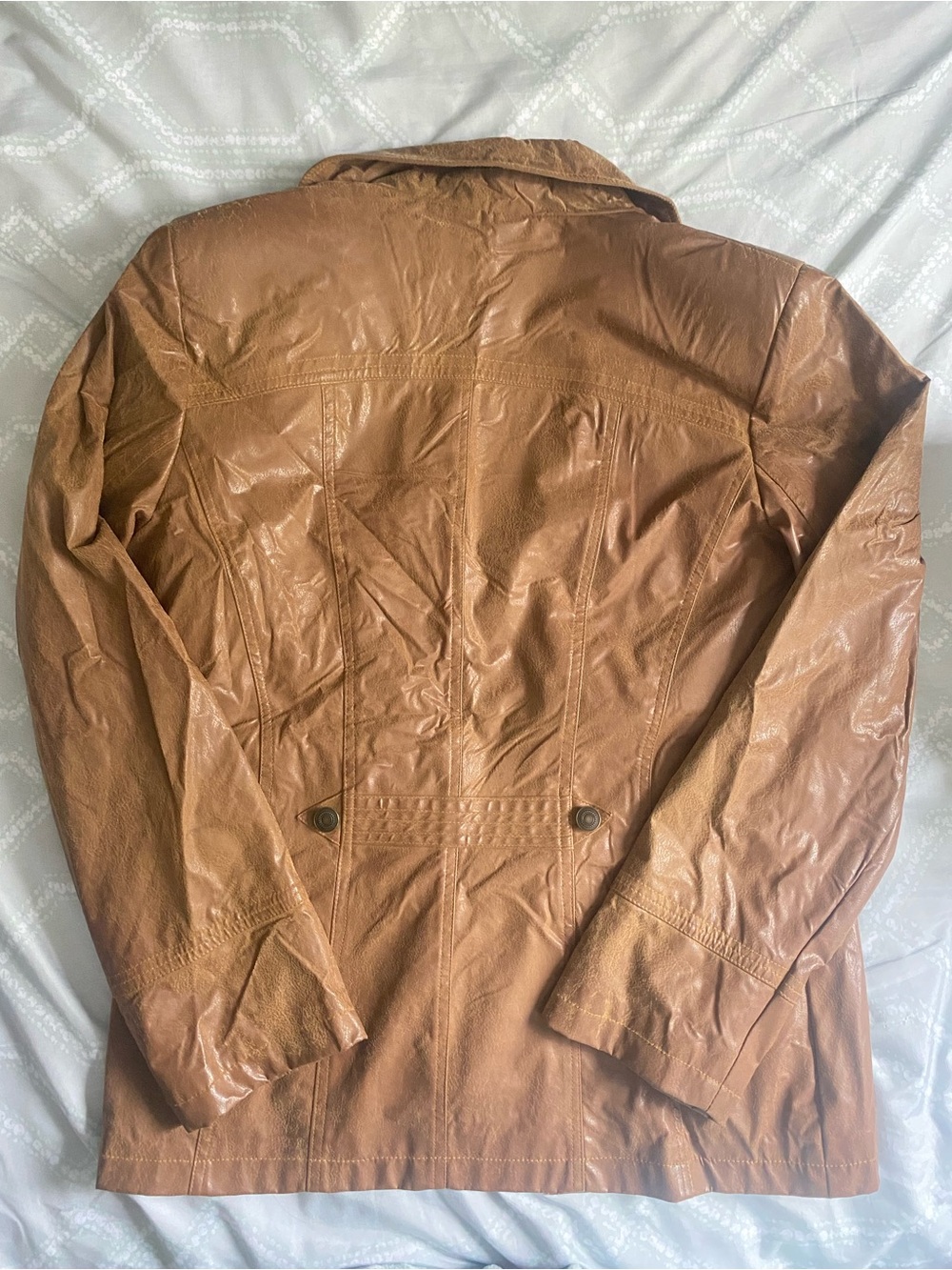 Tan Leather Jacket - Picture 2 of 3